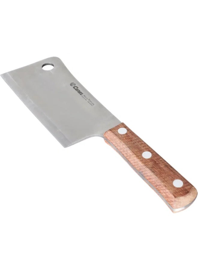 Curel Steel Cleaver, 16 cm, with wooden handle - brown - Image 2