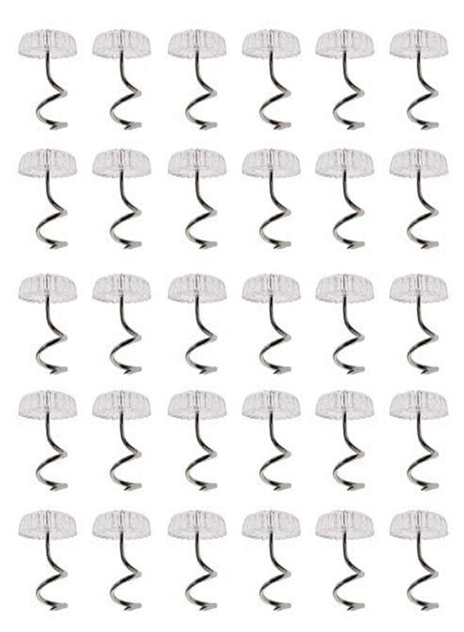 Ruwado 12 Pcs Twisty Pins Clear Head Screws Fasteners for Upholstery Slipcovers Bed Skirts Sofa Car Van Home Furniture Hold Bed Skirts in Place Without Damage (50) - Image 2