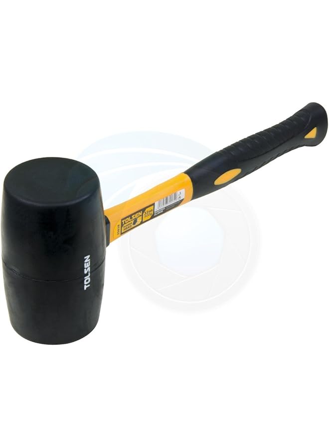 TOLSEN Large Rubber Mallet Hammer Fiberglass Rubberized Handle Grip Black 32Oz 900G 25038 - Image 1