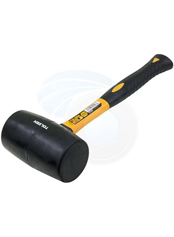 TOLSEN Large Rubber Mallet Hammer Fiberglass Rubberized Handle Grip Black 32Oz 900G 25038 - Image 2