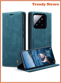 CaseMe For Xiaomi 14T Pro Cover, Magnetic Adsorption Full Body Shockproof Protective Flip Cover, PU Leather Hidden Stand Wallet Case  - Image 1