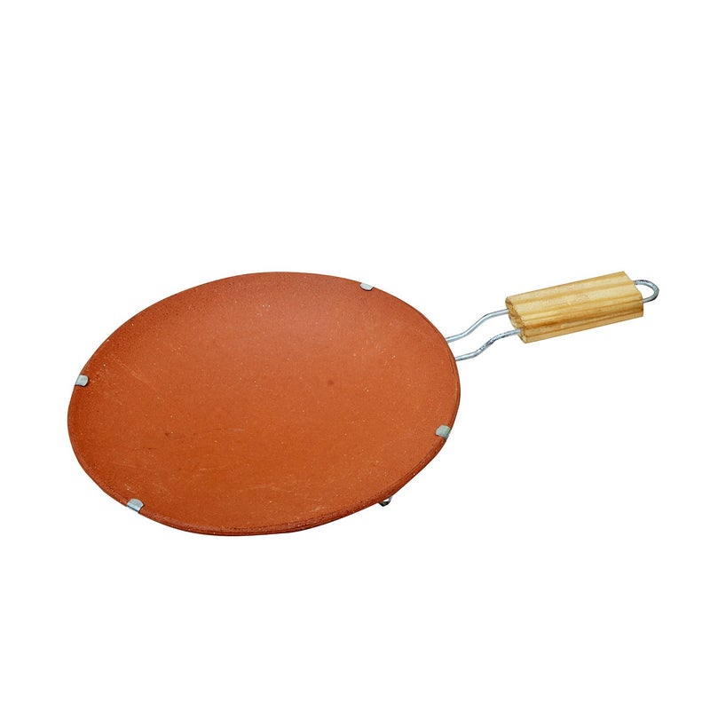 Shriyam Craft Mitti Cool Terracotta Pan Pizza Serving Dish Tray/Tawa - Image 3