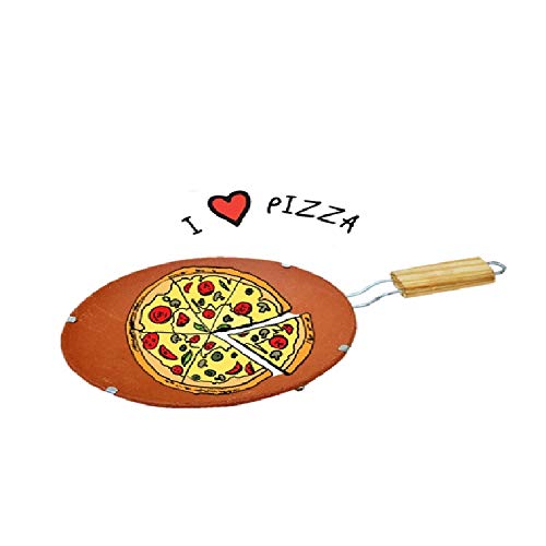 Shriyam Craft Mitti Cool Terracotta Pan Pizza Serving Dish Tray/Tawa - Image 1