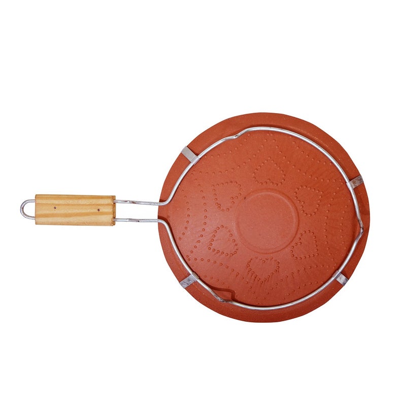 Shriyam Craft Mitti Cool Terracotta Pan Pizza Serving Dish Tray/Tawa - Image 5