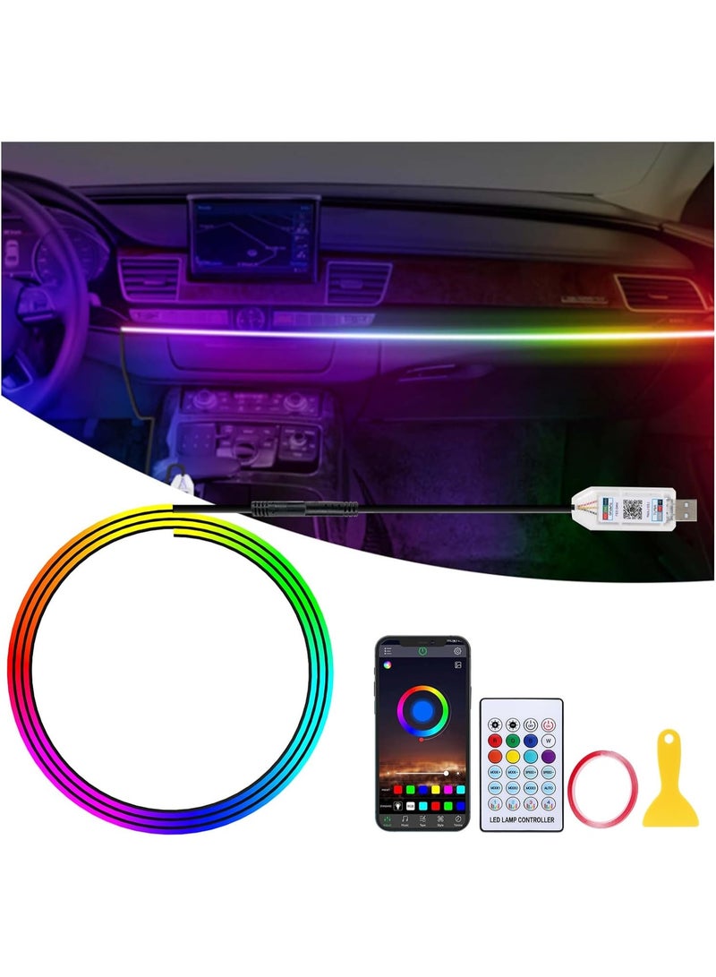 Acrylic Car LED Interior Lights, 110cm 146 LEDs RGB Ambient Lighting Car Lights Interior with 16 Million Colors, APP & Remote Control Ca.r Accessories for Men, Women Gifts - Image 1