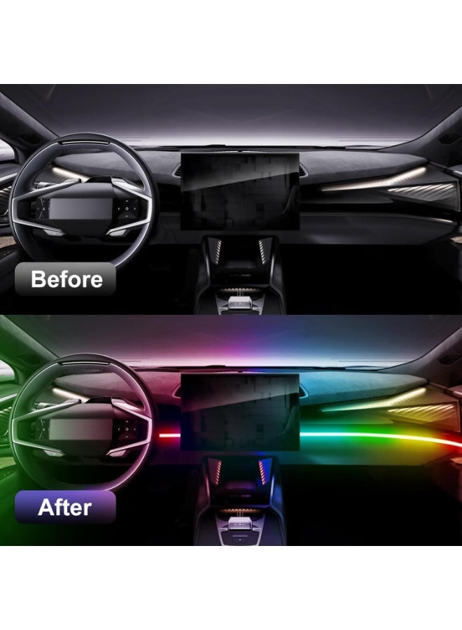 Acrylic Car LED Interior Lights, 110cm 146 LEDs RGB Ambient Lighting Car Lights Interior with 16 Million Colors, APP & Remote Control Ca.r Accessories for Men, Women Gifts - Image 5