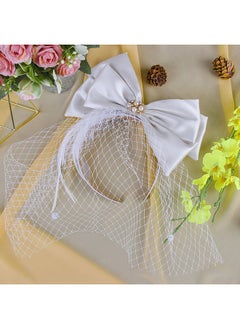 Fascinator Headband Hat Bows Feather Wedding Tea Party Church Headwear Cocktail Hats For Women Kentucky Derby Beige White - pzsku/ZB98E2D1D106BD807EDE0Z/45/_/1735214359/6c666f25-db18-4fc3-8776-8e88ee8d48a5