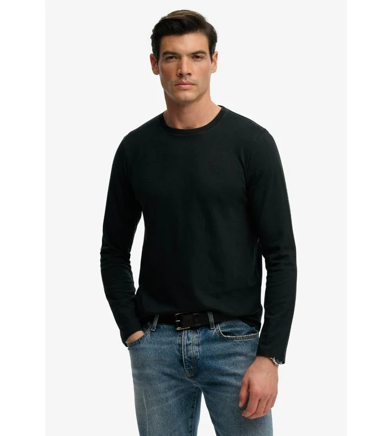 Superdry Classic Cotton Linen Long Sleeve Top