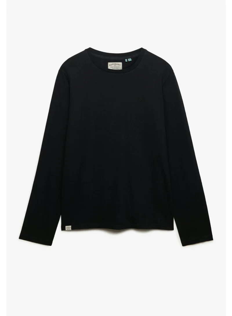 سوبر دراي Classic Cotton Linen Long Sleeve Top