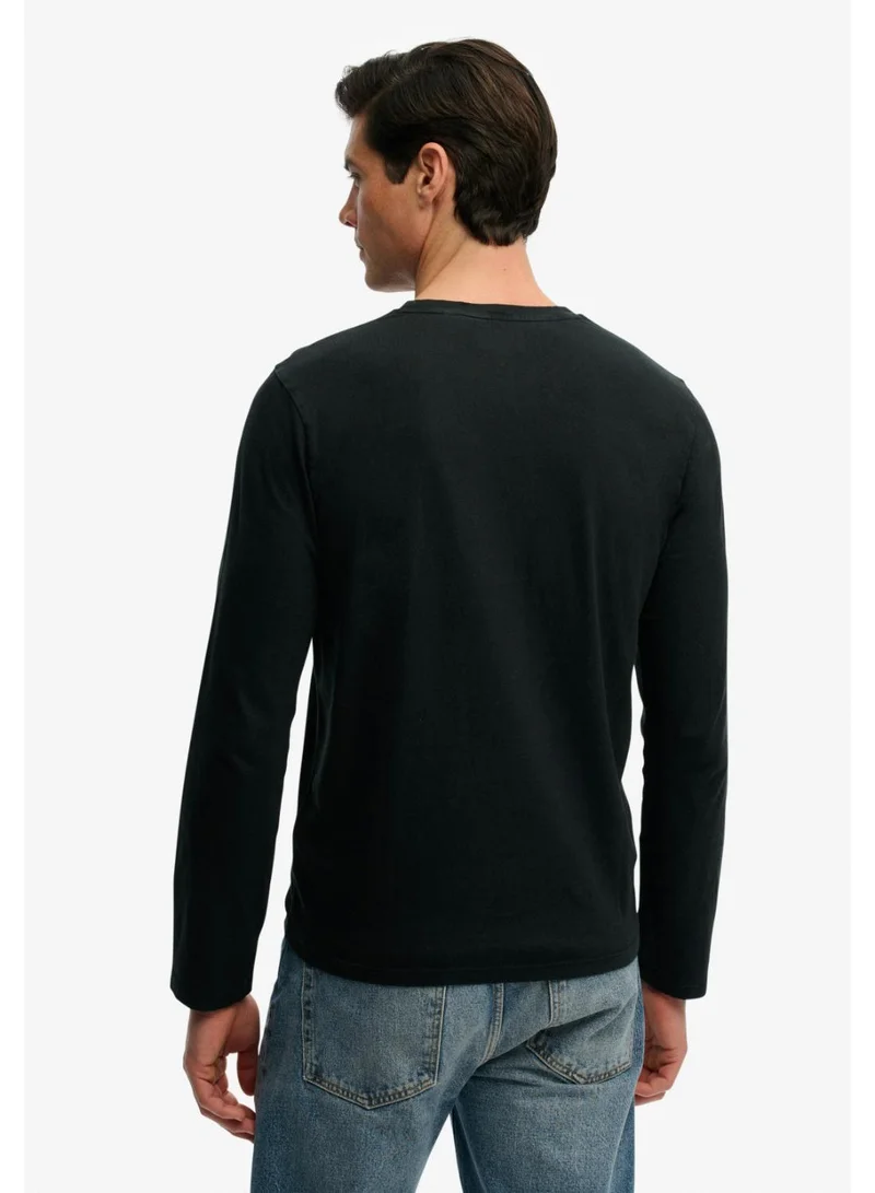 Superdry  Classic Cotton Linen Long Sleeve Top for Men | Best Price UAE