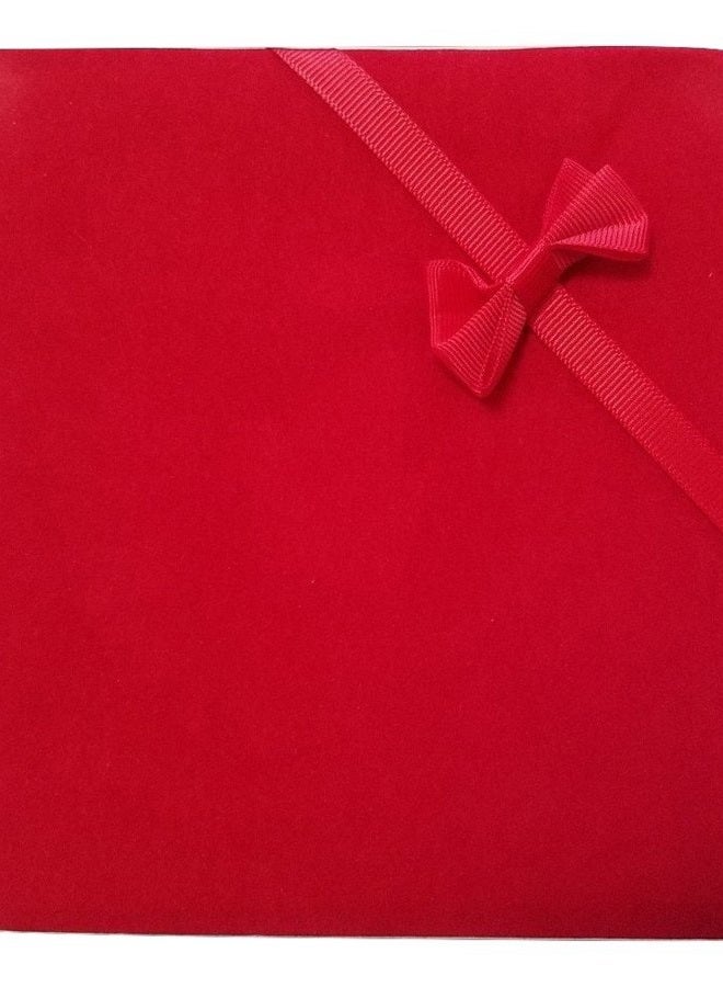 JM Future Velvet Set Gift Box for Jewelry, Necklace/Earring/Bracelet, X-Large, Red - Image 1