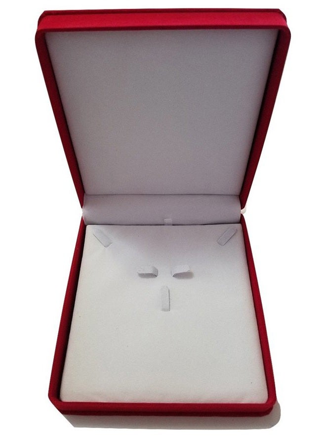 JM Future Velvet Set Gift Box for Jewelry, Necklace/Earring/Bracelet, X-Large, Red - Image 5