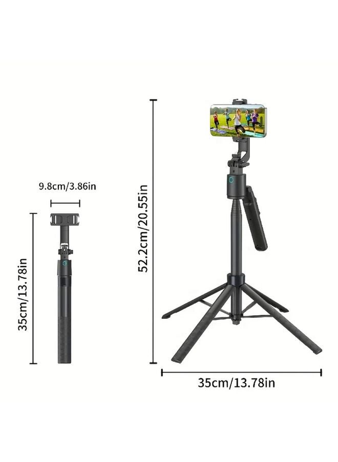 Designtal Q16 AI Smart Face Tracking Selfie Stick 2 In 1 Gimbal Stabilizer 360 Rotation Foldable Aluminum Alloy Stand With Remote Control Black - Image 4