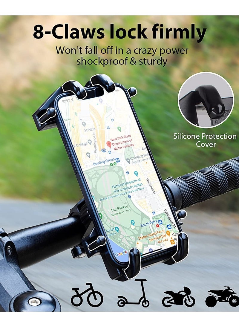 KASTWAVE Bike Phone Mount Holder Motorcycle Phone Mount Clamp 8-Claw Motorcycle Phone Mount Holder For iPhone 13 Pro Max Galaxy S22/S21/S20 Plus 4.7"- 7.0" Cellphone7"- 7.0" Cellphone - Image 5