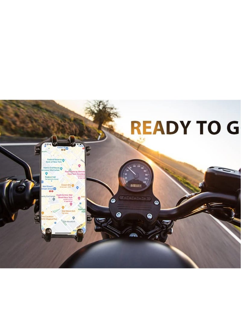 KASTWAVE Bike Phone Mount Holder Motorcycle Phone Mount Clamp 8-Claw Motorcycle Phone Mount Holder For iPhone 13 Pro Max Galaxy S22/S21/S20 Plus 4.7"- 7.0" Cellphone7"- 7.0" Cellphone - Image 3