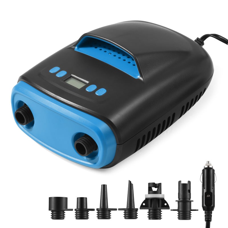 Digital Electric SUP Air Pump 110W 12 Volt 22PSI High Pressure Quick Air Inflator with LCD Display for Water Sports Inflatable SUP Stand Up Paddle Board - Image 1