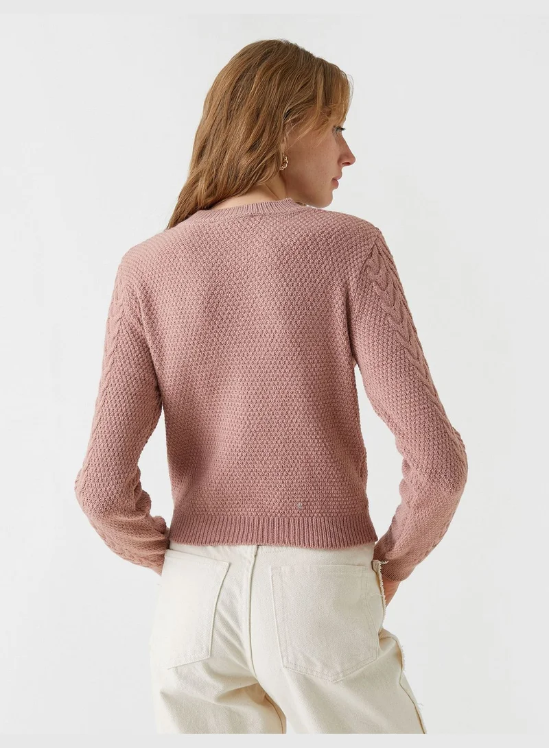 KOTON Knitted Detail Sweater