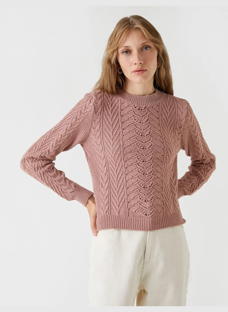 KOTON Knitted Detail Sweater