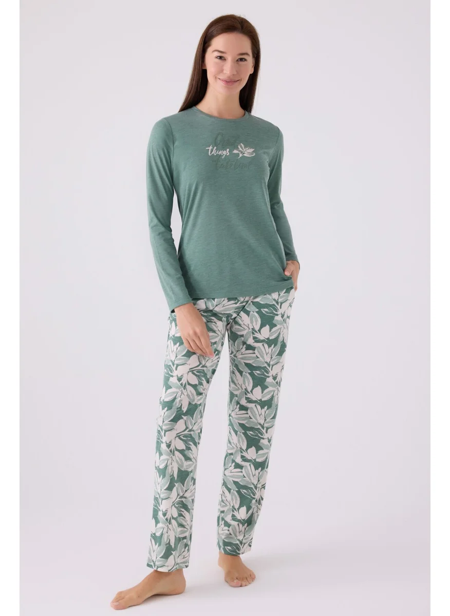 Arnetta Women's Long Sleeve Pajama Set AR3115 Green