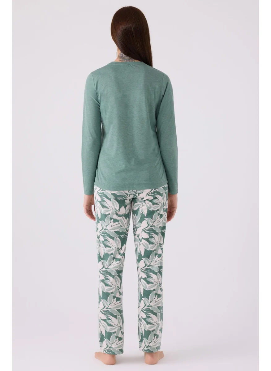 Arnetta Women's Long Sleeve Pajama Set AR3115 Green