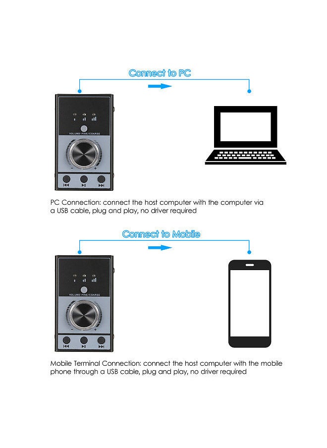 Multimedia USB Computer Volume Control Controller Multimedia USB Controller Knob PC Computer Speaker Audio Adjuster Volume Controller One-Click Mute 3 Volume Control Modes Plug and Play