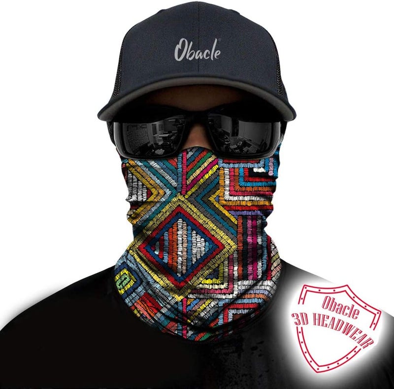 Obacle Seamless Bandana Rave Face Mask Women Men for Dust Wind Sun Protection - Image 2