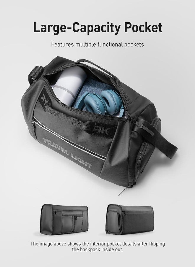 Muzee Lightweight Gym Bag for Men 17.6L Waterproof Convertible Carry Duffle Bag with Wet Pocket & Shoe Compartment - Image 3
