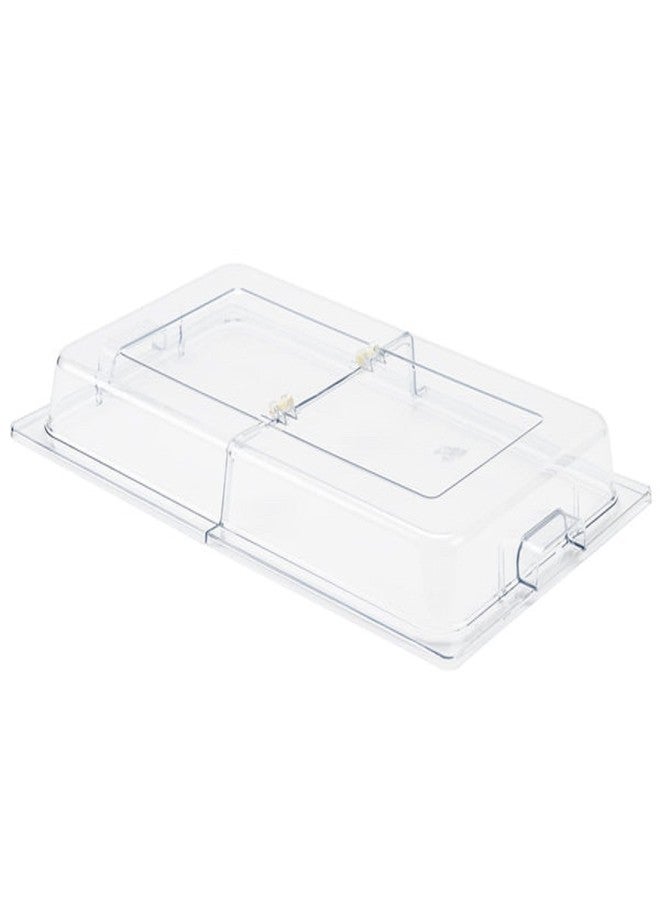 TrueCraftware- 21" x 13" x 3" Full Size Polycarbonate Hinged Dome Cover Opens on both ends Clear Color- Food Pan Cover Pastry Cover Display Cover Serving Platter Covers Clear Food Pan - Image 4