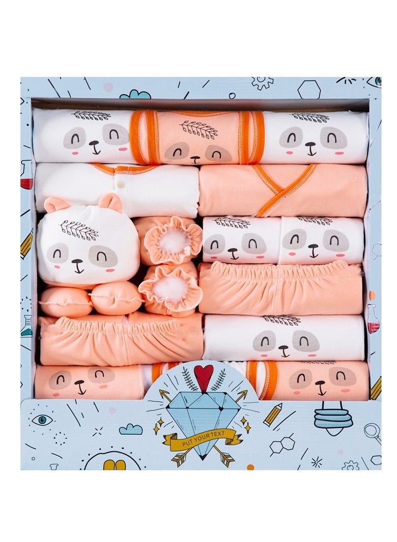 Newborn gift box, baby clothing set, baby clothing jumpsuit jacket, sock cap, 100% cotton suitable for boys and girls