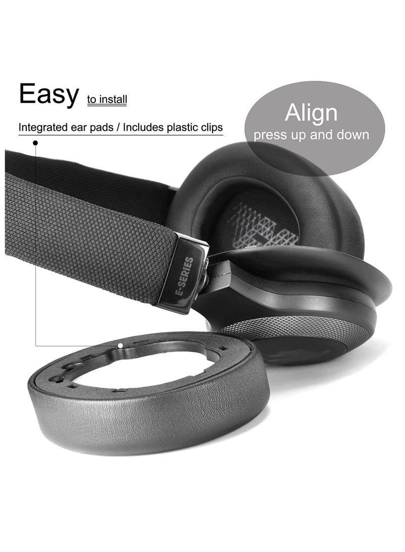 Live 650 BTNC E65BTNC Ear Cushion Memory Foam Ear Pads Replacement Compatible with JBL E65 E65BTNC Duet NC Live 650BTNC Live 660 BTNC Headphones Black