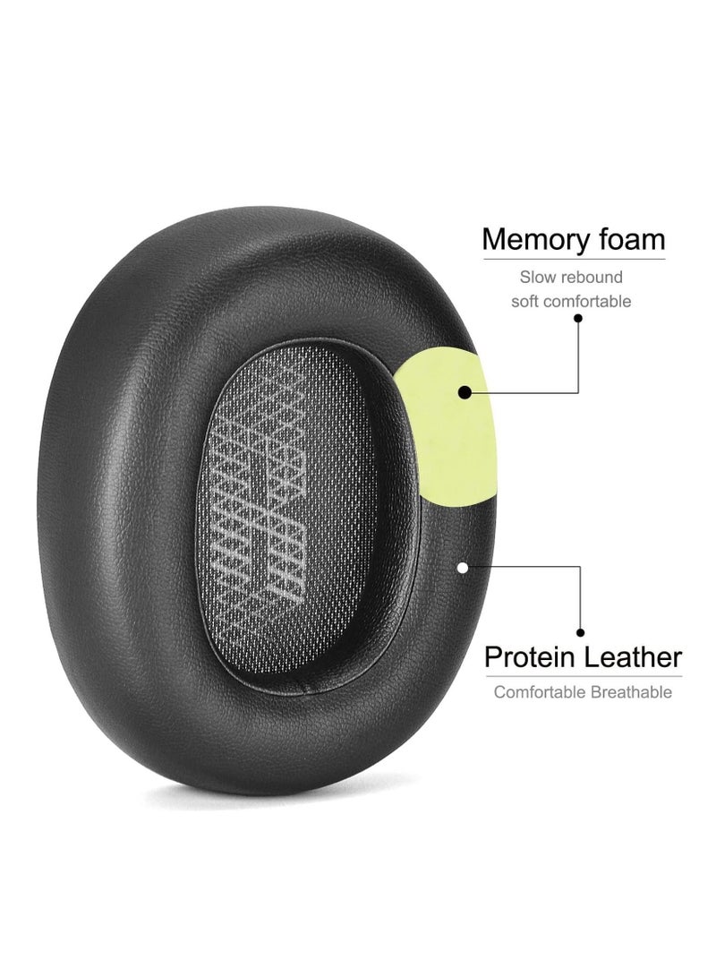 Live 650 BTNC E65BTNC Ear Cushion Memory Foam Ear Pads Replacement Compatible with JBL E65 E65BTNC Duet NC Live 650BTNC Live 660 BTNC Headphones Black