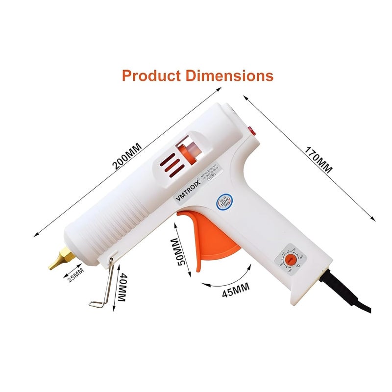VMTRONIX 150W Multi Temperature High Power Glue Gun with Free Hot Melt Glue Sticks (25 Pc Glue Sticks) - Image 3