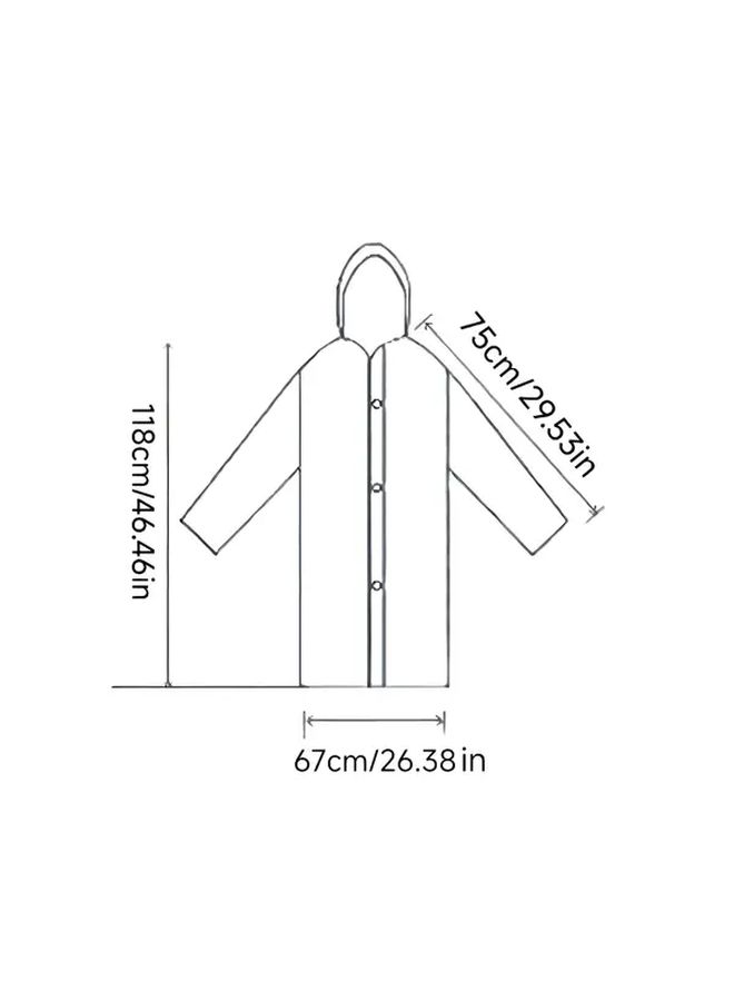White And Gray Heavy Duty EVA Windproof Jacket Full Zipper Adjustable Hood Lightweight - Image 3