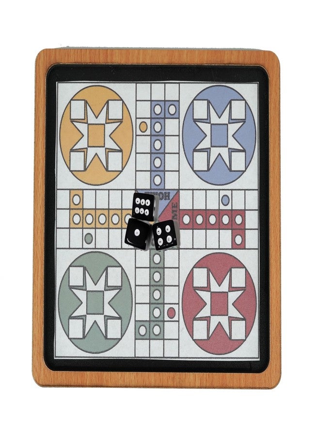 PD Craftozone 2-in-1 Wooden Board Games Set – Premium Tic Tac Toe & Ludo Combo with Wooden Dice | Classic Family & Party Game for Kids & Adults | Handcrafted Educational Toy & Gift - Image 5