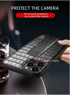 Techie Apple iPhone 14 Pro Max Strap Alligator Pattern Leather Back Case - Black  - Image 4
