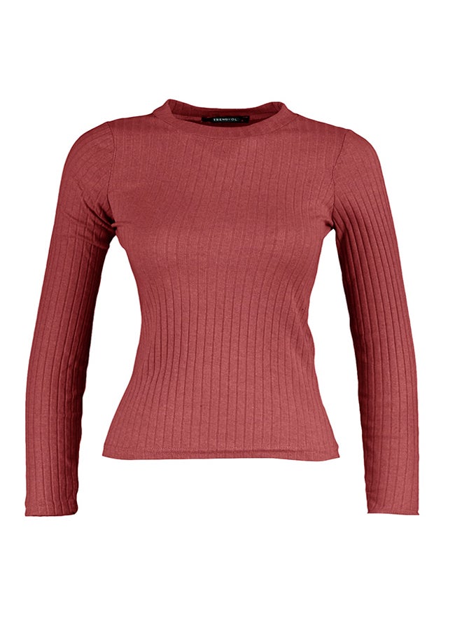 trendyol - Tile High Collar Ribbed Flexible Slim Fit Knitted Blouse TWOAW20BZ0200 - Image 1