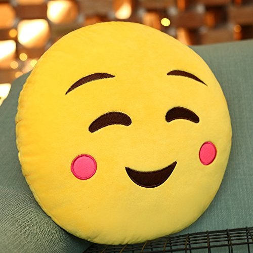 The Purple Tree Velvet Soft Plush Emoji Cushion Pillow For Sofa (Pack of 1, Blushing) Best Gift For Friends, Emoji Pillow, Decorative Throw Pillows, Bff Gifts, Gift For Boyfriend - Image 2
