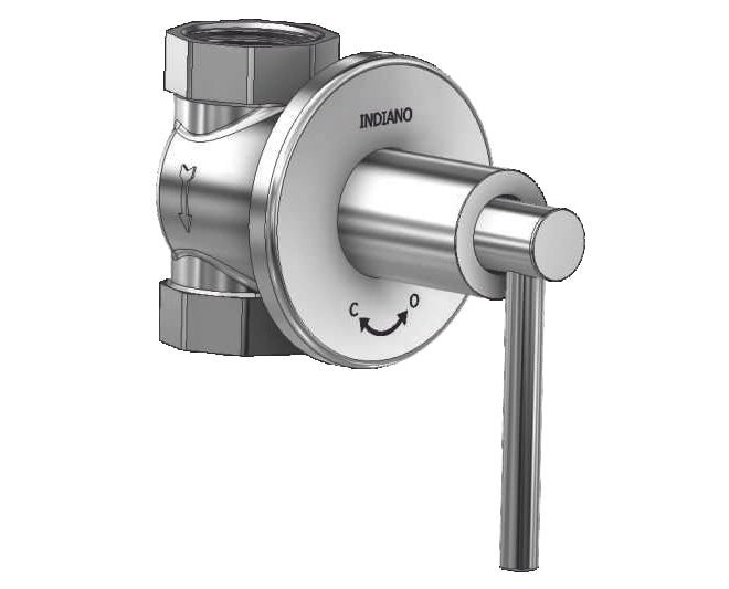 Pacify Indiano Bathroom Control Valve/Master Control Valve Concealed Forged Brass Ball Valve Pattern (25 MM (1")) - Image 1