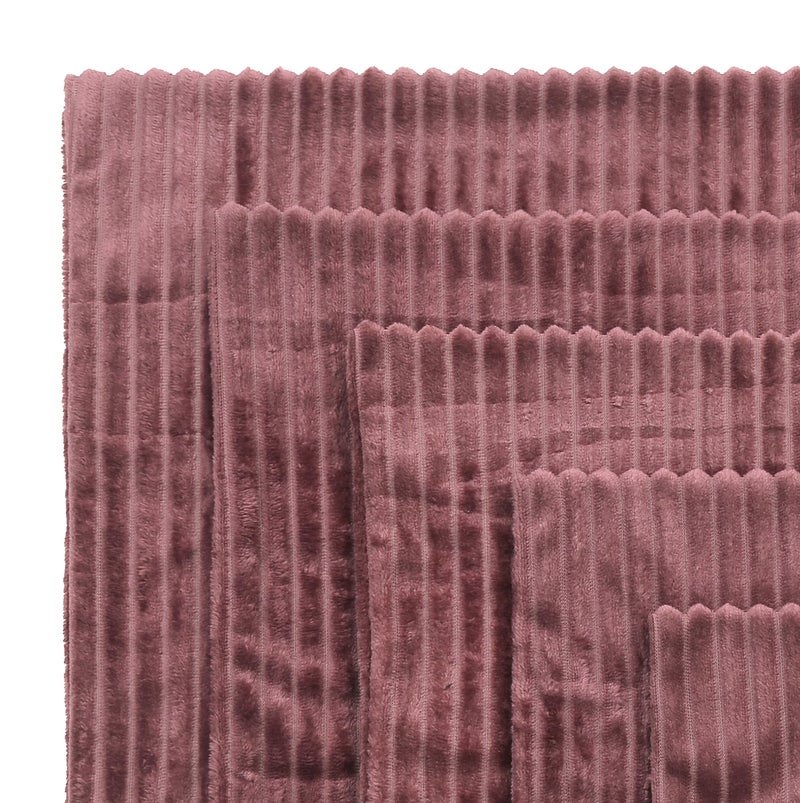 RD TREND® Cushion Cover Set of 5, Decorative Sofa Living Room Home Square Cushion Covers 16 Inch x 16 Inch, Aesthetic Corduroy Striped Double Sided (Wine,Pack of 5) - Image 4