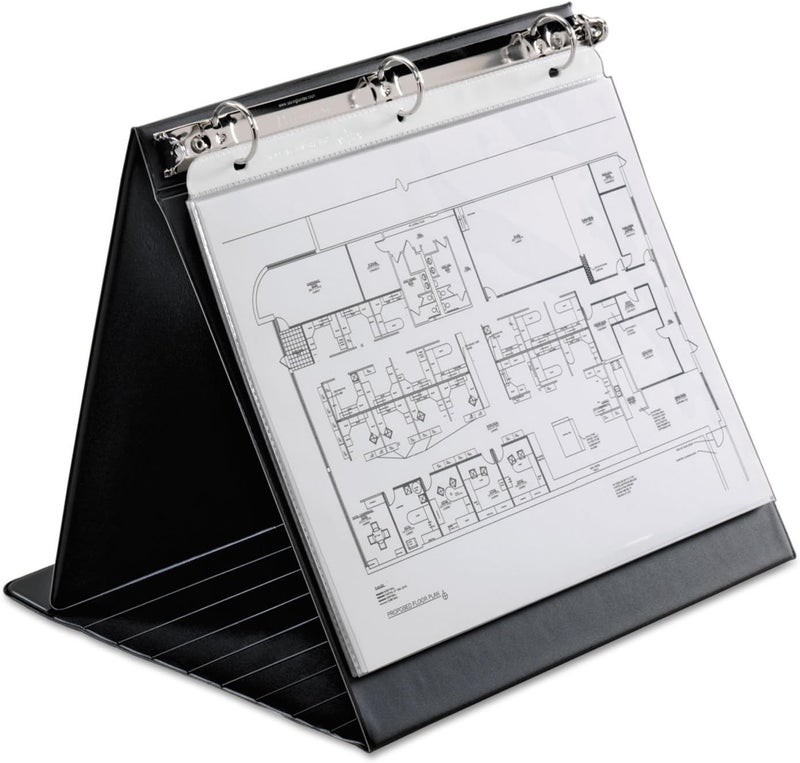 Cardinal Horizontal Easel Ring Binder, 1-Inch Capacity, 11-Inch x 8.5-Inch, Black - Image 1
