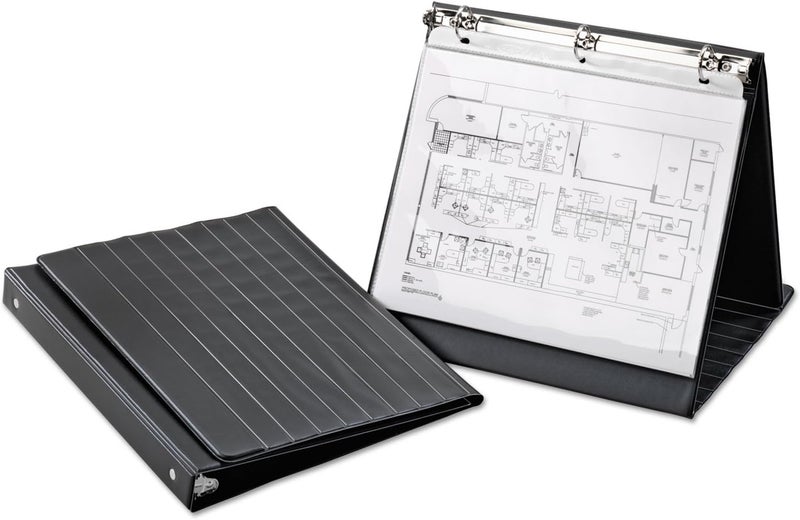 Cardinal Horizontal Easel Ring Binder, 1-Inch Capacity, 11-Inch x 8.5-Inch, Black - Image 2