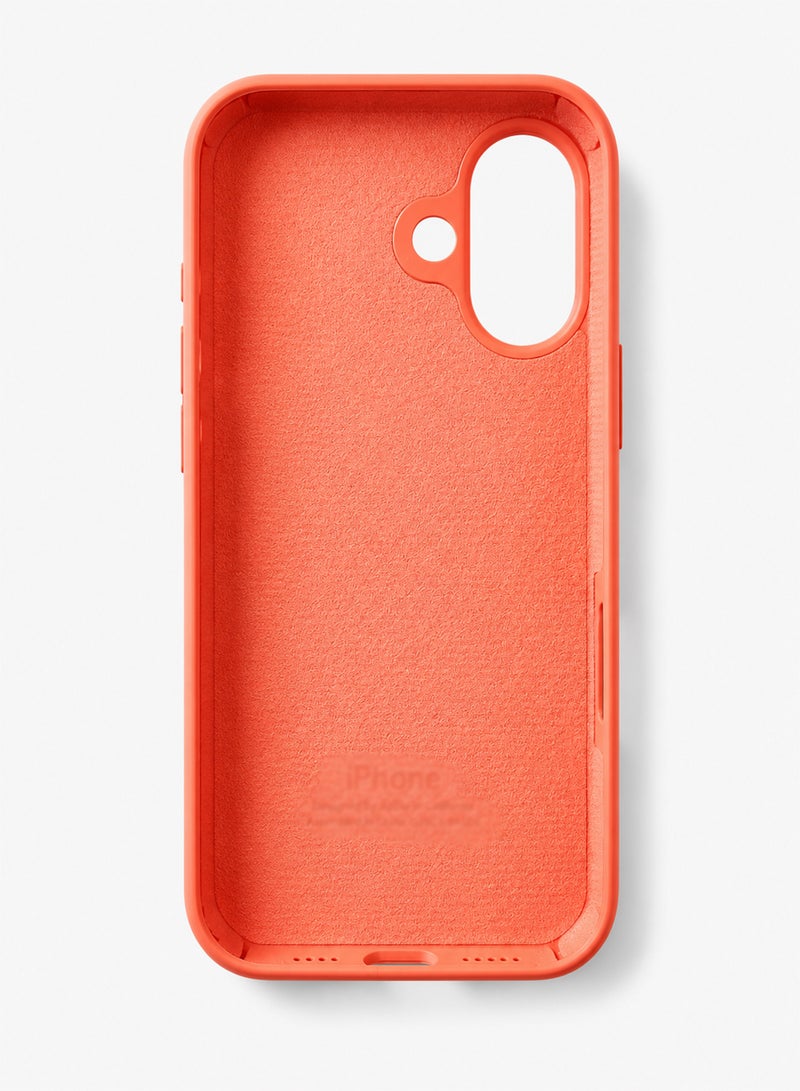 Silicone Case for iPhone 16 – Soft-Touch Shockproof Slim Protective Cover with Soft Inner Lining, Camera Protection & Anti-Slip Grip - Orange - Image 3