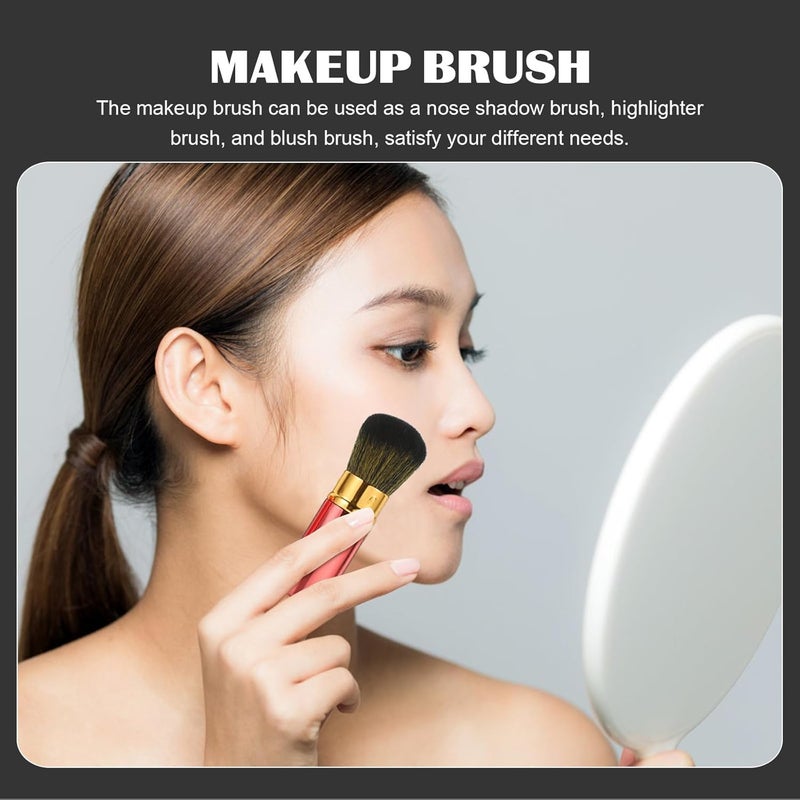 Cabilock 2pcs Retractable Blush and Pressed Powder Brush Set with Caps, Small Makeup Brushes for Women’s Portable Facial Powder and Highlighter Application - Image 5