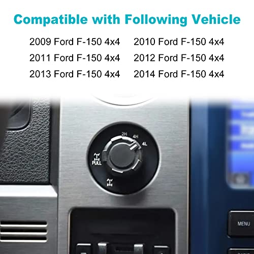 WMPHE 4WD Switch 4x4 E-Locker Override Control Switch Knob Compatible with 2009-2014 Ford F150 Replacement for AL3Z-14B166-BA AL3Z14B166BA 4 Wheel Drive - Image 3