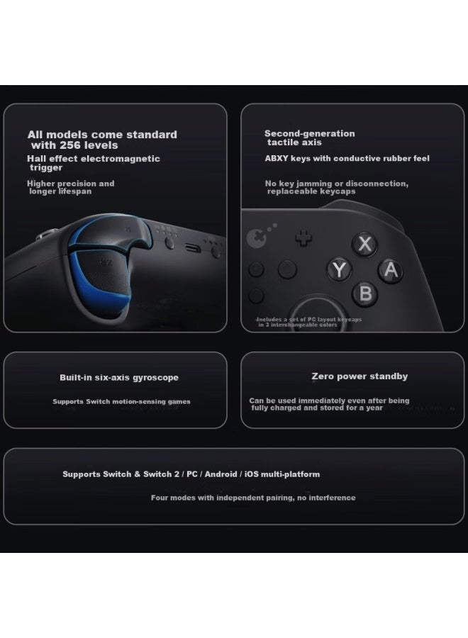 Gulikit Tt Max Wireless Gaming Controller For Switch 2 Bluetooth One-key Wake Adjustable Force Symmetric Tmr Joystick Ps5 Android Xbox Pc Steam - Image 4