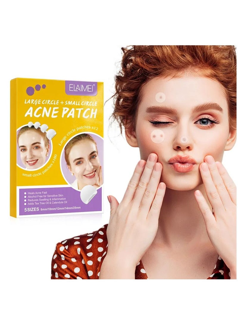 Elaimei 192 Pieces Acne Patches Cute Pimple Patches Pain and Scar Free Patches Acne Care Pimple Patch Absorbing Cover Acne Spot Treatment Stickers for Face & Skin Spot Patch Unisex  - Image 3