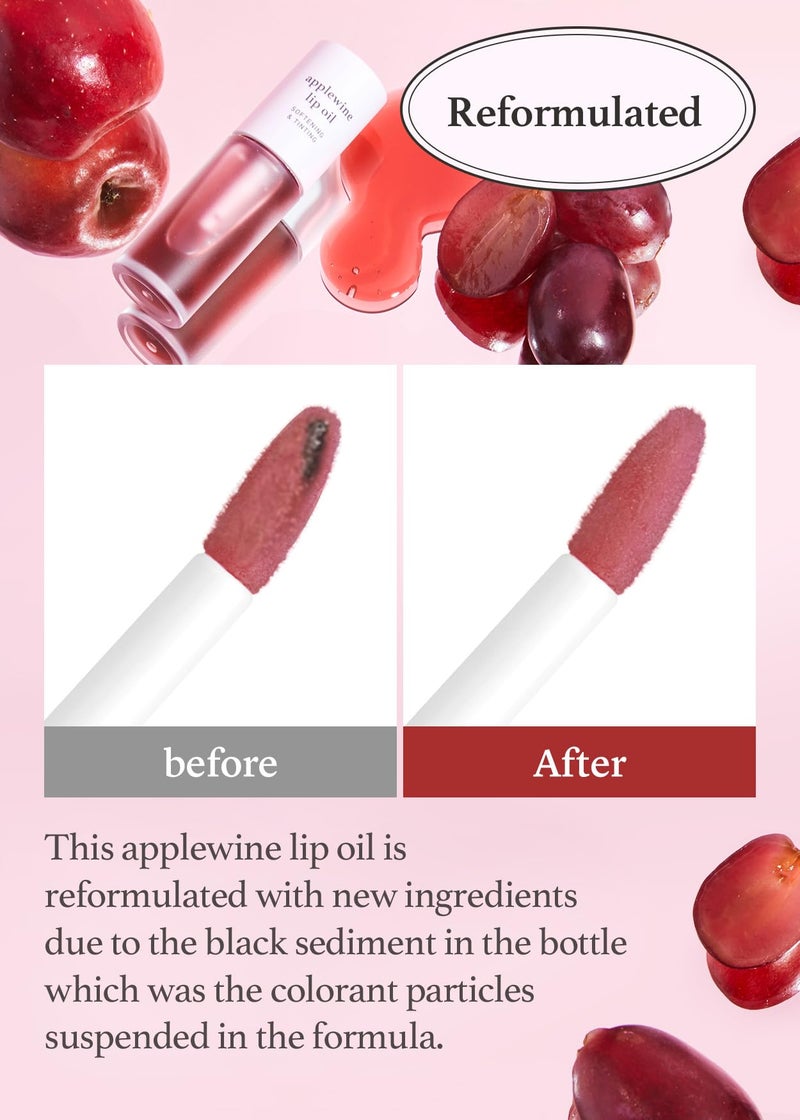 NOONI Korean Lip Oil - Applewine | Lip Stain, Long-Lasting, Moisturizing, Plumping, Revitalizing for Dry Lips, Waterproof, No Peel Off, Korean Lip Tint, Vegan, 0.12 Fl Oz - Image 5