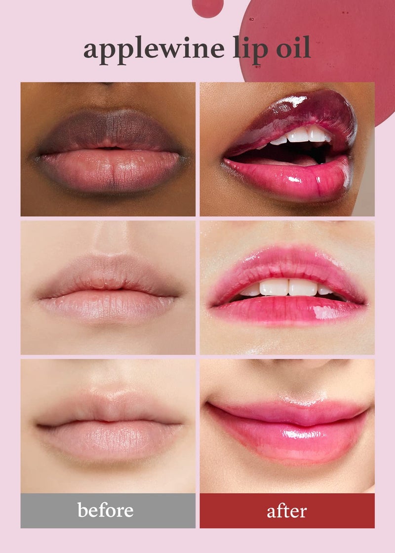 NOONI Korean Lip Oil - Applewine | Lip Stain, Long-Lasting, Moisturizing, Plumping, Revitalizing for Dry Lips, Waterproof, No Peel Off, Korean Lip Tint, Vegan, 0.12 Fl Oz - Image 3