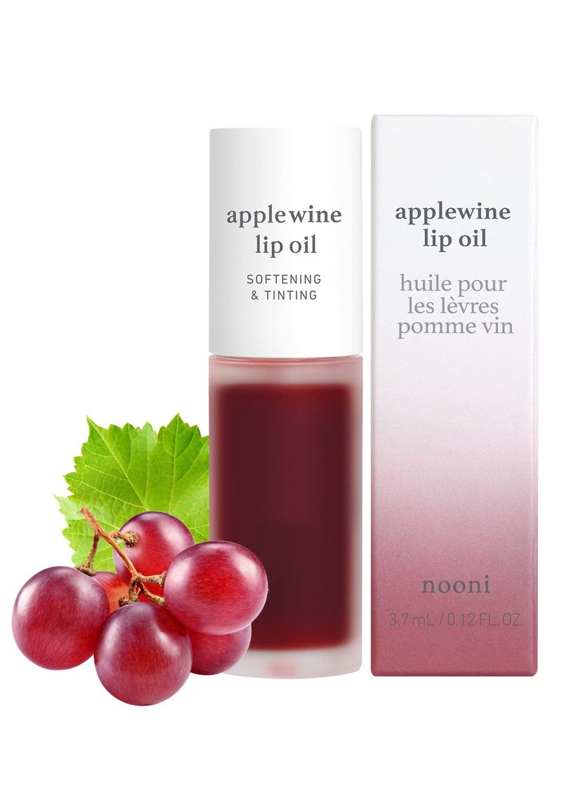 NOONI Korean Lip Oil - Applewine | Lip Stain, Long-Lasting, Moisturizing, Plumping, Revitalizing for Dry Lips, Waterproof, No Peel Off, Korean Lip Tint, Vegan, 0.12 Fl Oz - Image 1