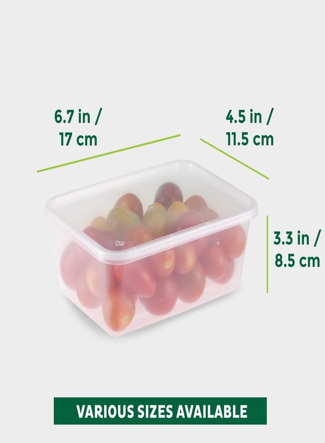 Freshware Food Storage Containers [50 Set] 34 oz Plastic Deli Containers with Lids, Slime, Soup, Meal Prep Containers, BPA Free, Stackable, Leakproof, Microwave, Dishwasher and Freezer Safe - Image 4